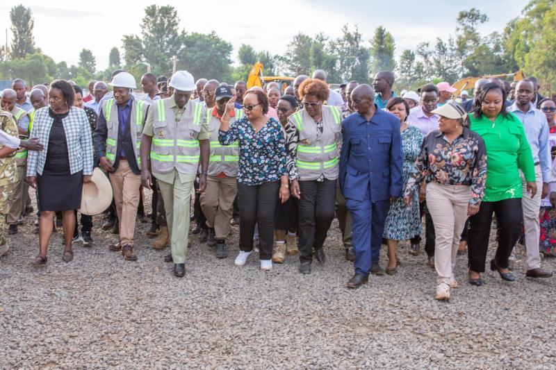 File image of President William Ruto and Kirinyaga Governor Anne Waiguru.